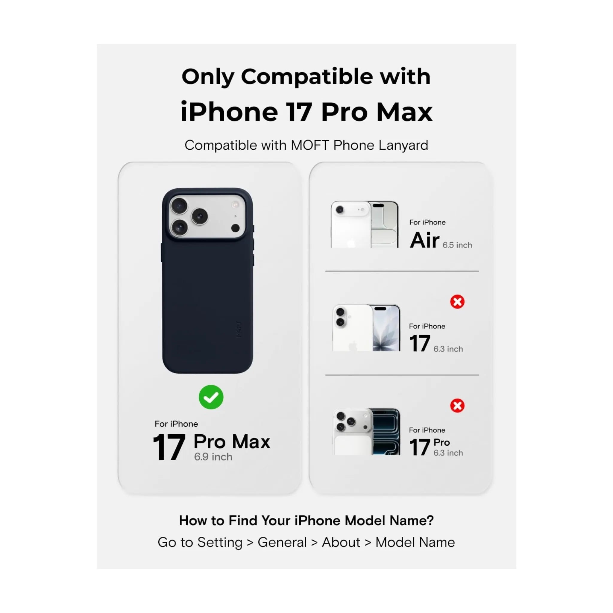 MOFT MOVAS Snap Case for iPhone 17 Pro Max - Navy Blue MOFT MOVAS Snap Case for iPhone 17 Pro Max - Navy Blue