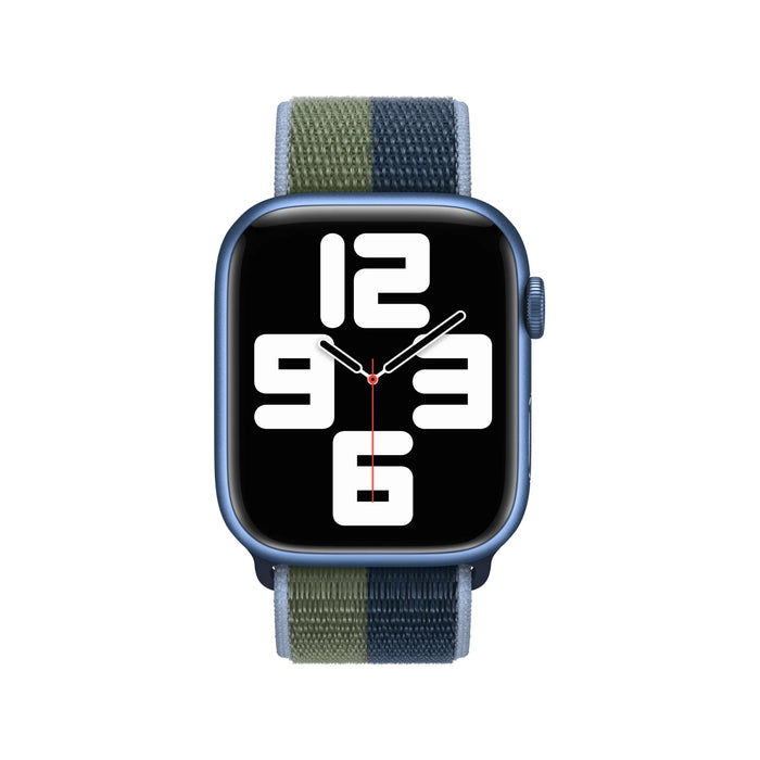 Apple 41mm Sport Loop in Abyss Blue/Moss Green, Available now at TaMiMi Projects in Qatar.