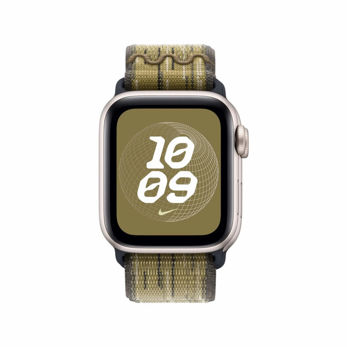 Apple 42mm Nike Sport Loop in Green/Grey, Available now at TaMiMi Projects in Qatar.
