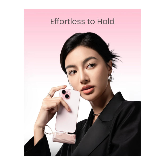 SHARGE Flow Mini Portable Charger 5000mAh with Built-in Cable, Ideal for travel or work Available from TaMiMi Projects in Qatar.