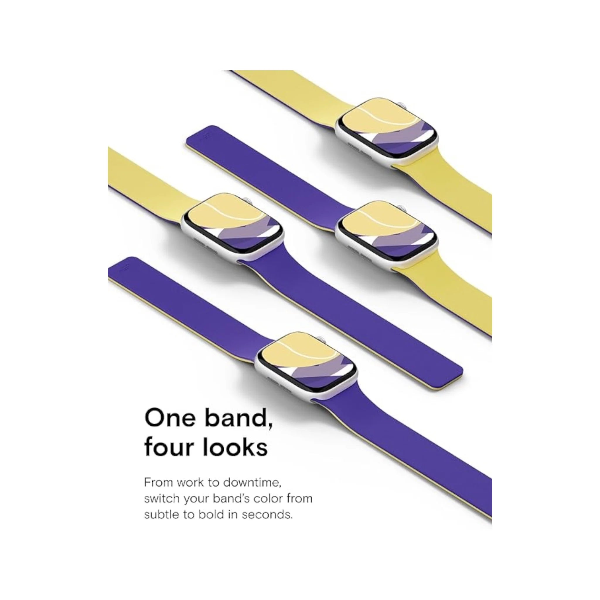 Moft Snap Apple Watch Band - Yellow x Purple Moft Snap Apple Watch Band - Yellow x Purple