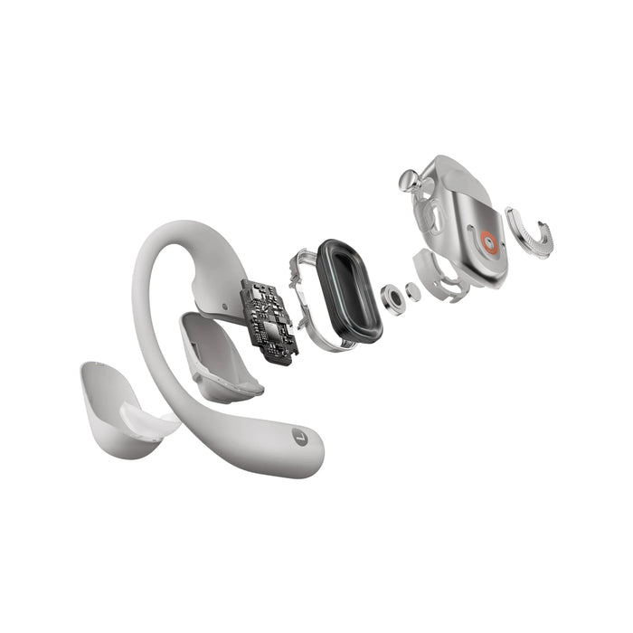 ‫احصل علي سماعة شوكز OpenFit 2 لدي تميمي بروجكتس في قطر. استمتع بصوت نقي وراحة طوال اليوم، مقاومة للماء، بطارية ٤٨ ساعة. 