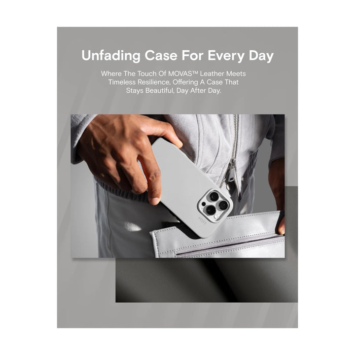 MOFT Snap Case iPhone 16 Pro Max MagSafe - Misty Cove, vegan leather, durable & scratch-resistant. at TaMiMi Projects.