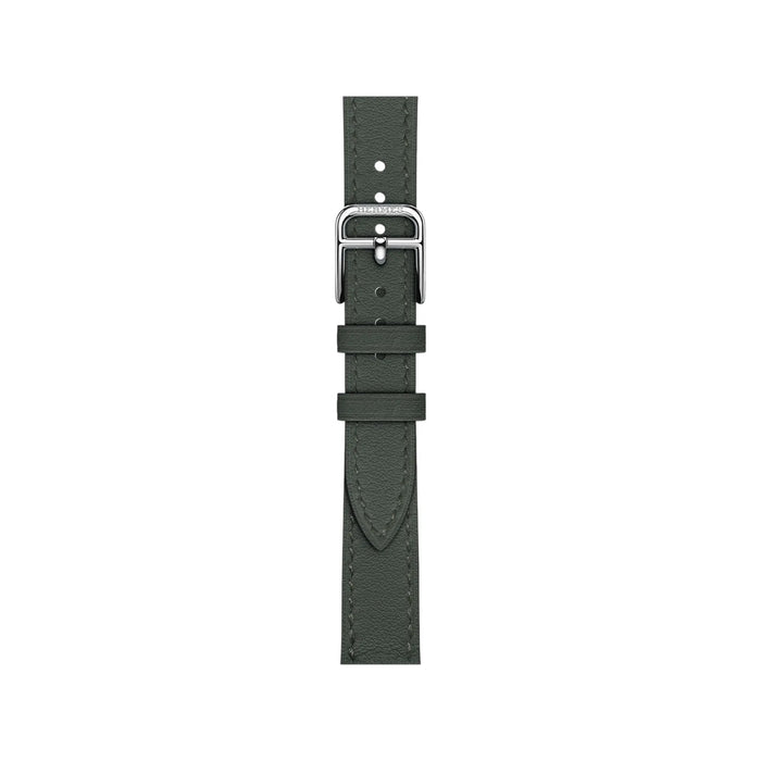 Hermès Apple Watch band 42mm - Vert Mangrove Attelage Single Tour, Available now from TaMiMi Projects in Qatar.