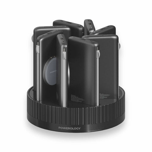 Powerology 8 in 1 Power Bank, 10000mAh, 100W Fast Charging with MagSafe and Built-in Cables - TaMiMi Projects Qatar