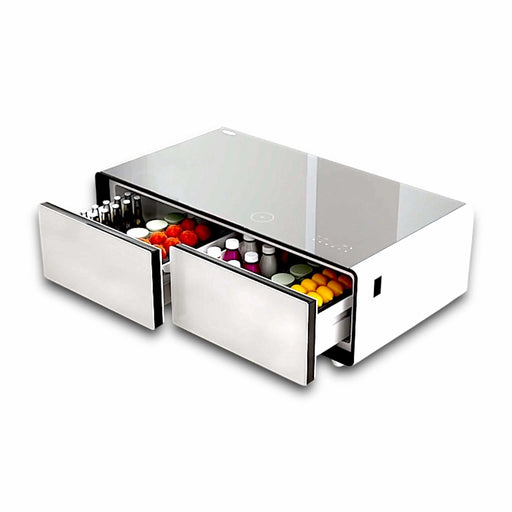 Modern coffee table with built-in cooler, USB charging, and touch controls for convenient use from TaMiMi Projects in Qatar