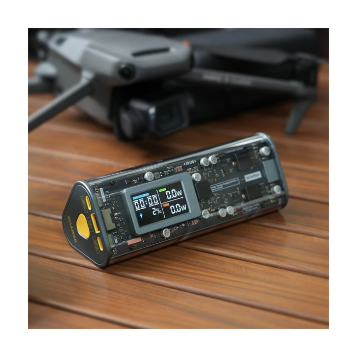 SHARGE Power Bank 24000mAh 170W - Dark gray, Charge 3 devices with two 140W USB-C and 1 USB-A port, at TaMiMi Projects.