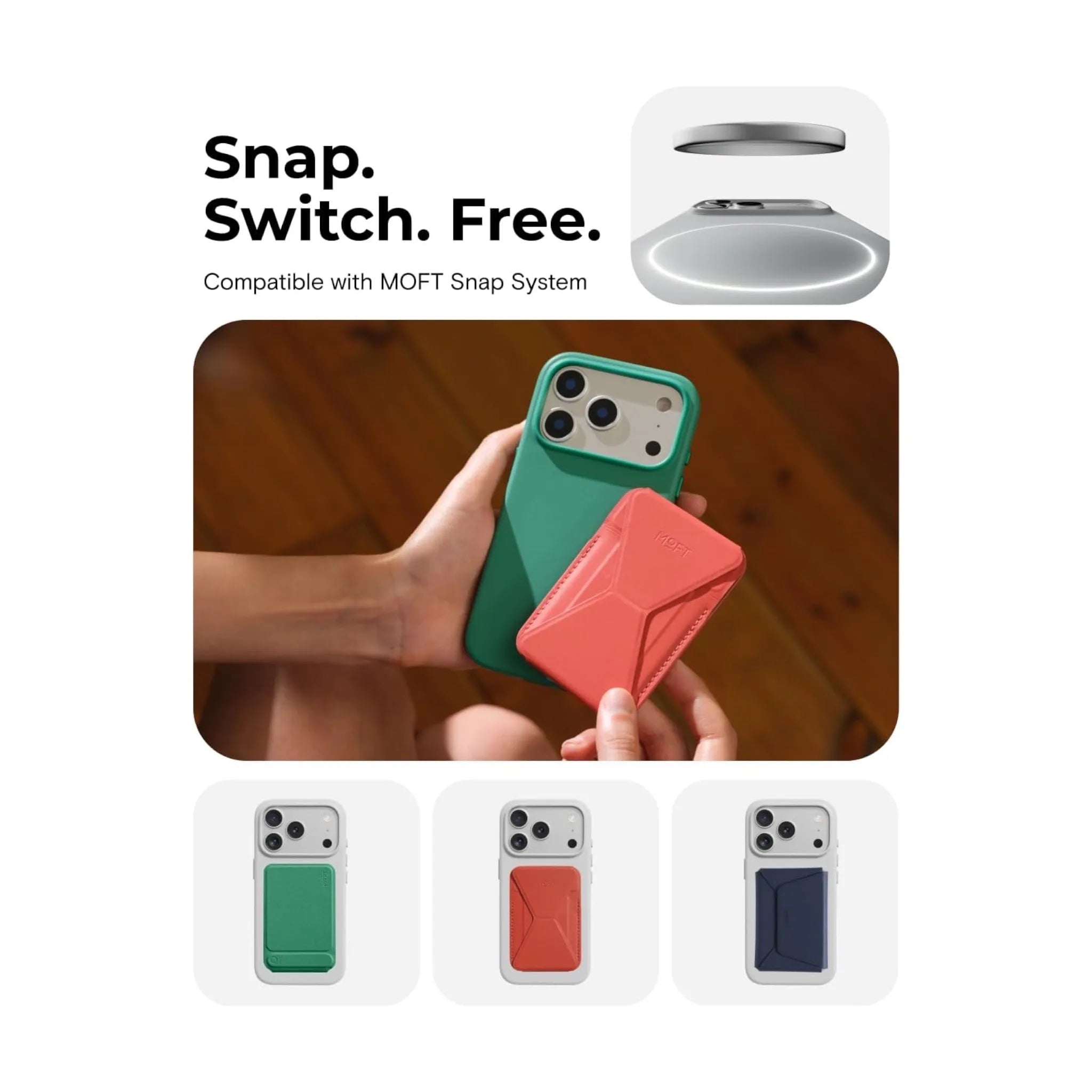 MOFT MOVAS Snap Case for iPhone 17 Pro Max - Soothing Mist MOFT MOVAS Snap Case for iPhone 17 Pro Max - Soothing Mist