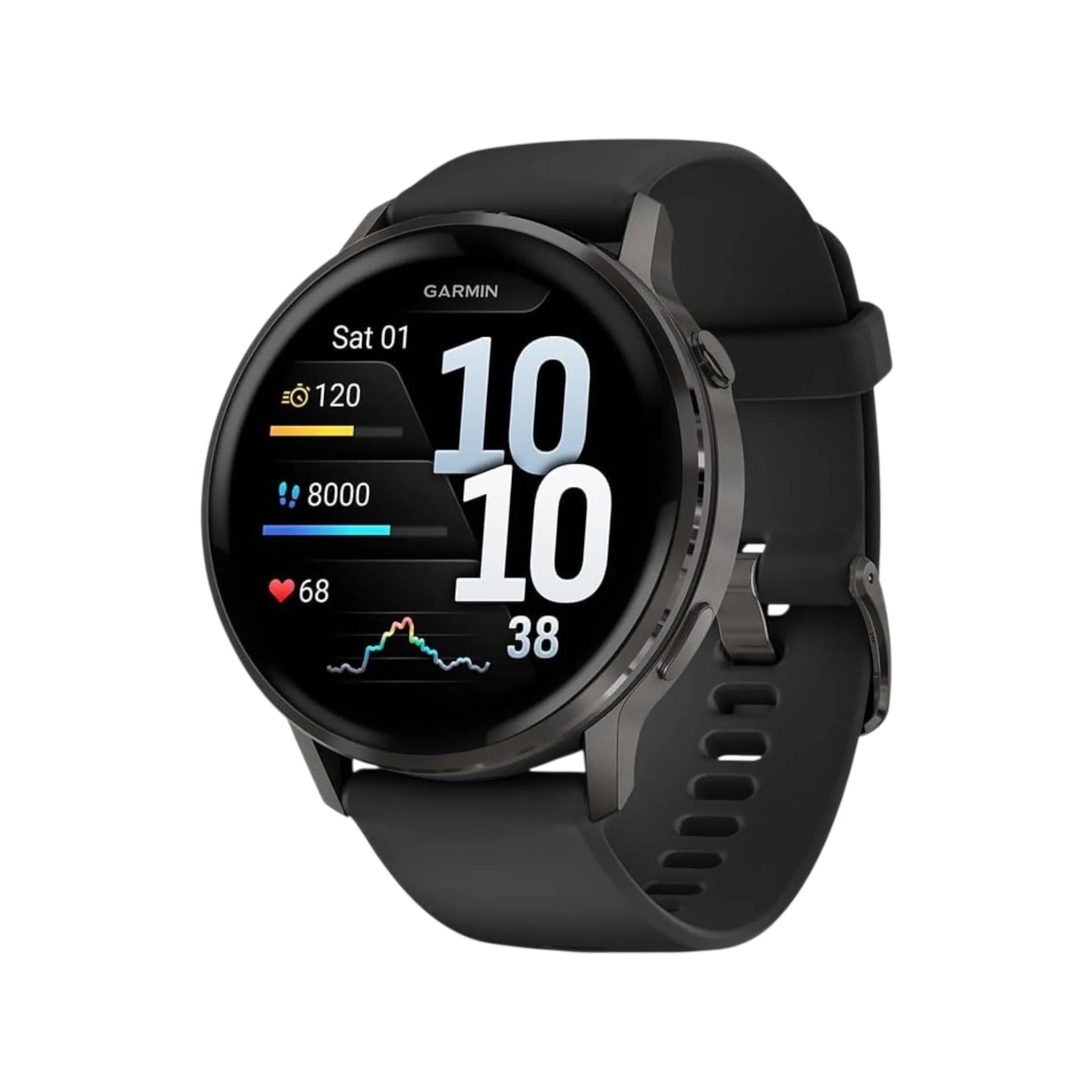 Venu® 4 Slate with Black Silicone Band - 45mm