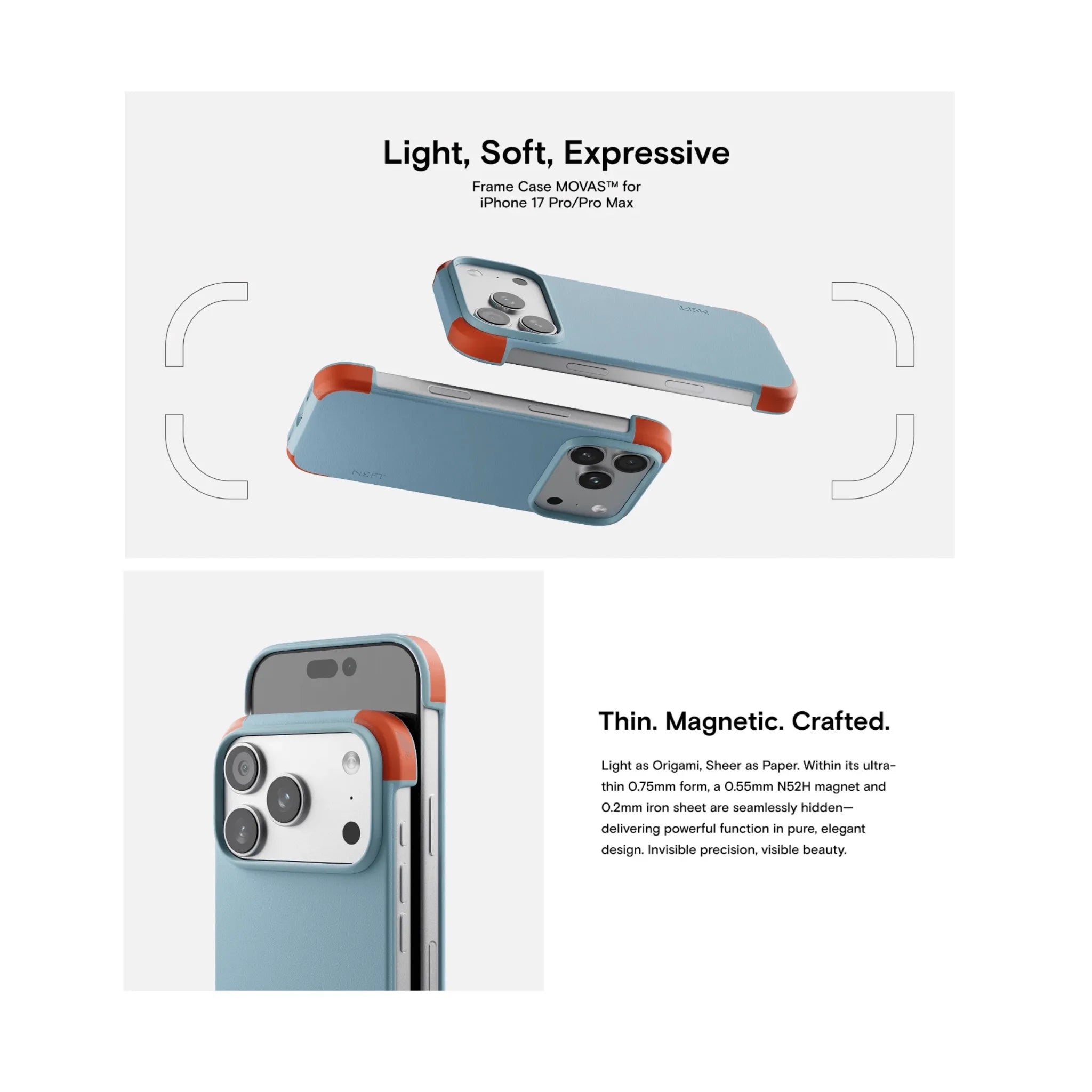 MOFT Frame Case iPhone 17 Pro Max - Soothing Mist MOFT Frame Case iPhone 17 Pro Max - Soothing Mist