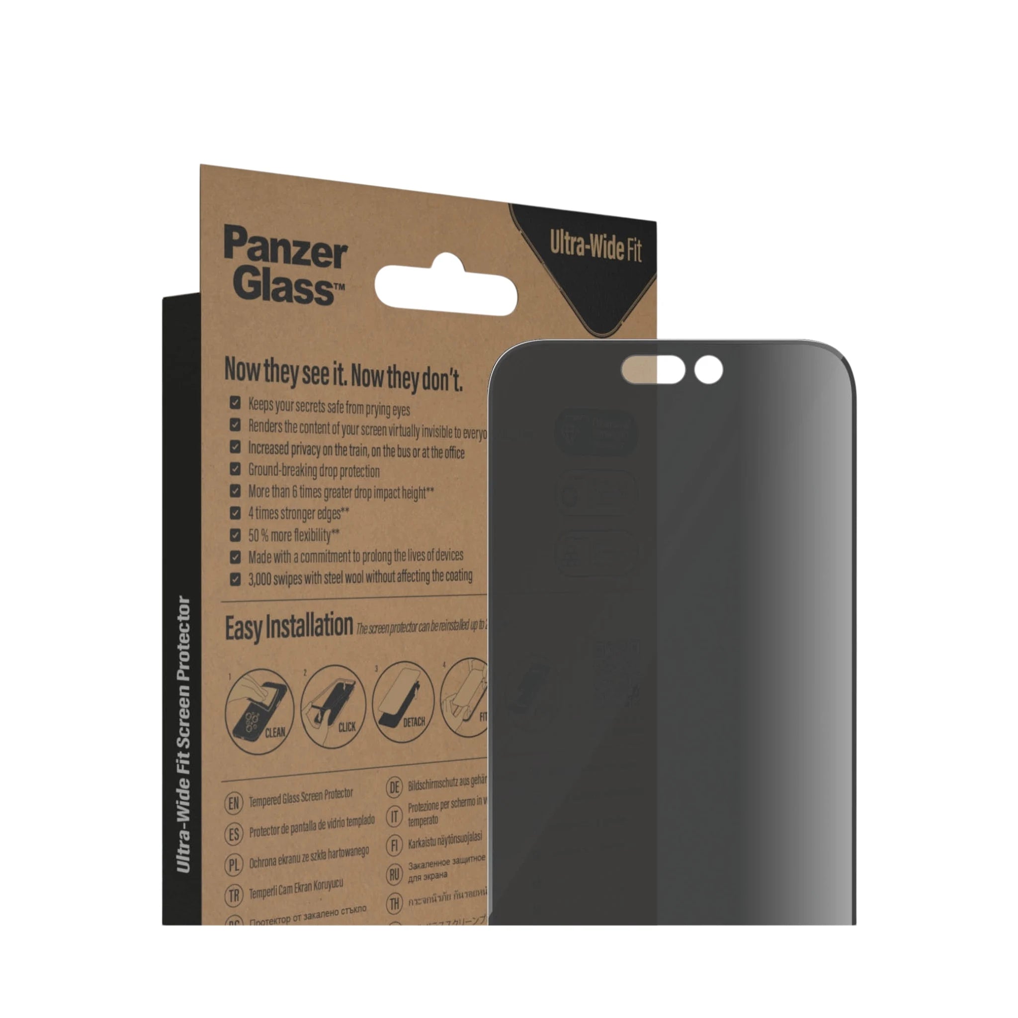 PanzerGlass™ for iPhone 14 Pro Max / iPhone 15 Plus - Privacy PanzerGlass™ for iPhone 14 Pro Max / iPhone 15 Plus - Privacy