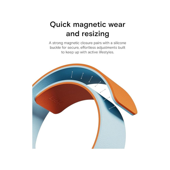 ‫احصل على سير لساعة ابل من شركة موفت لدي تميمي بروجكتس في قطر. تصميم ثنائي اللون، تثبيت مغناطيسي سريع، سيليكون ناعم ومريح. 