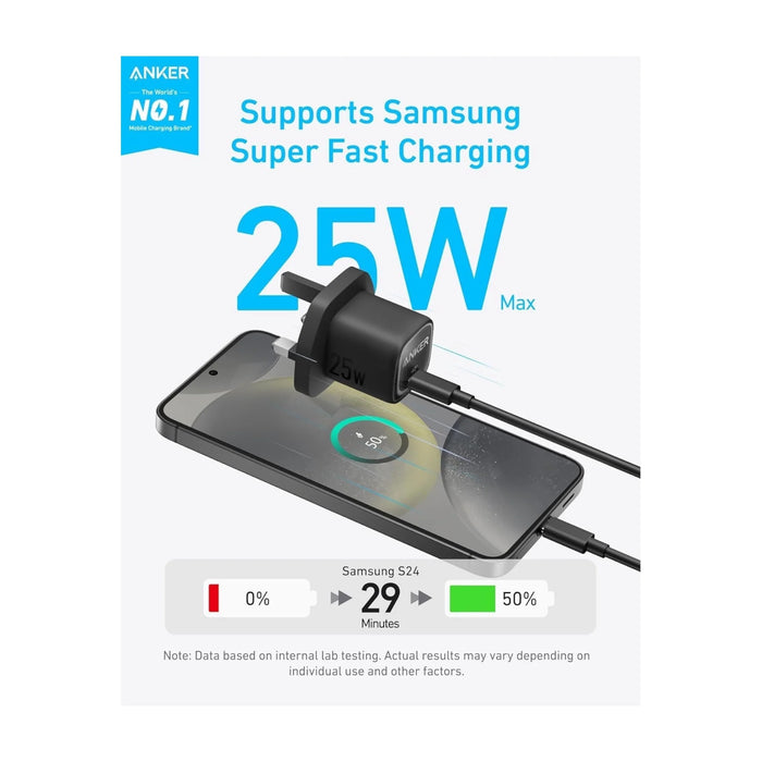 ‫احصل على شاحن أنكر قوة ٢٥ واط من تميمي بروجكتس فى قطر. يدعم الشحن السريع، تصميم صغير، أمان عالي. مثالي للاستخدام اليومي. 