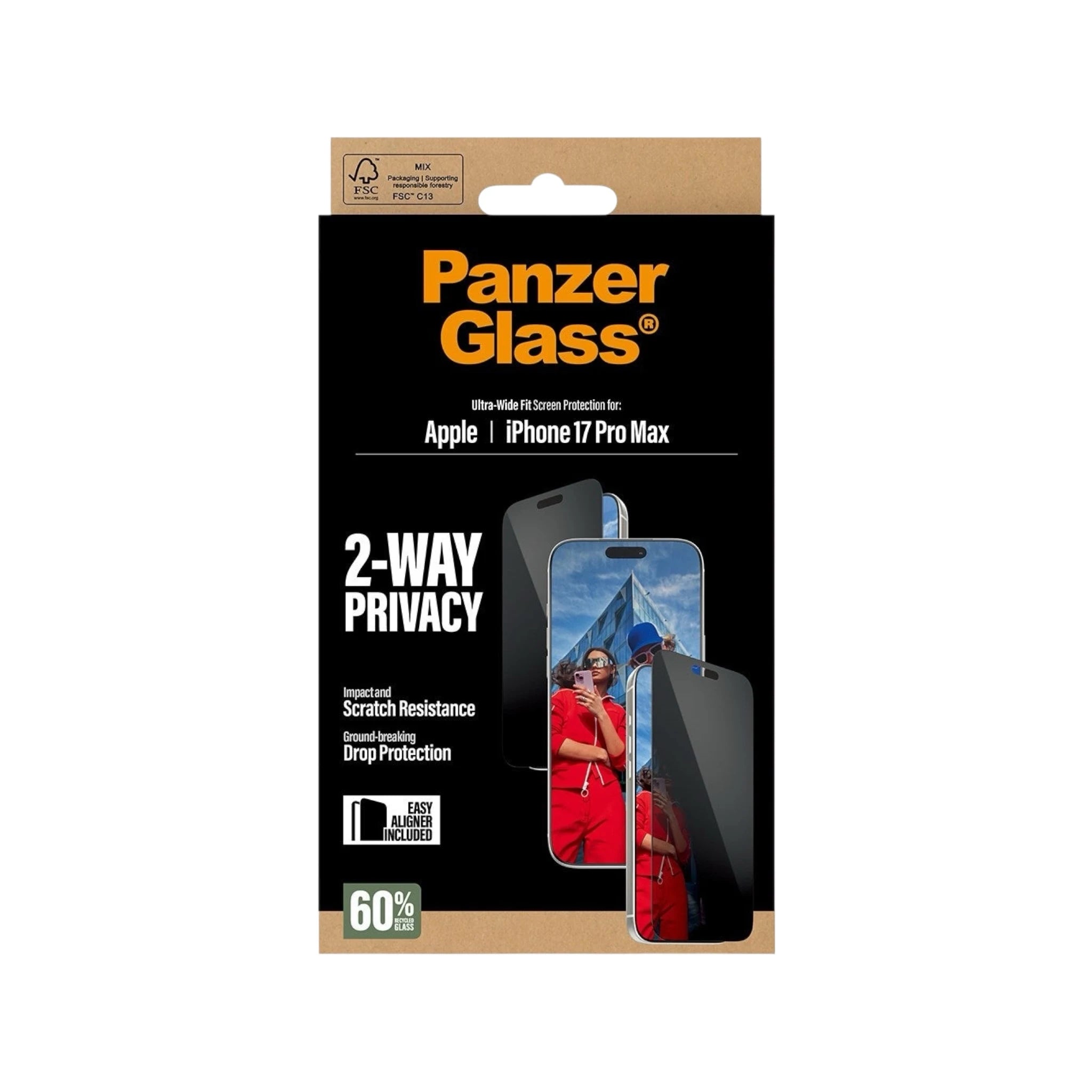 PanzerGlass® Screen Protector for iPhone 17 Pro Max - Privacy PanzerGlass® Screen Protector for iPhone 17 Pro Max - Privacy