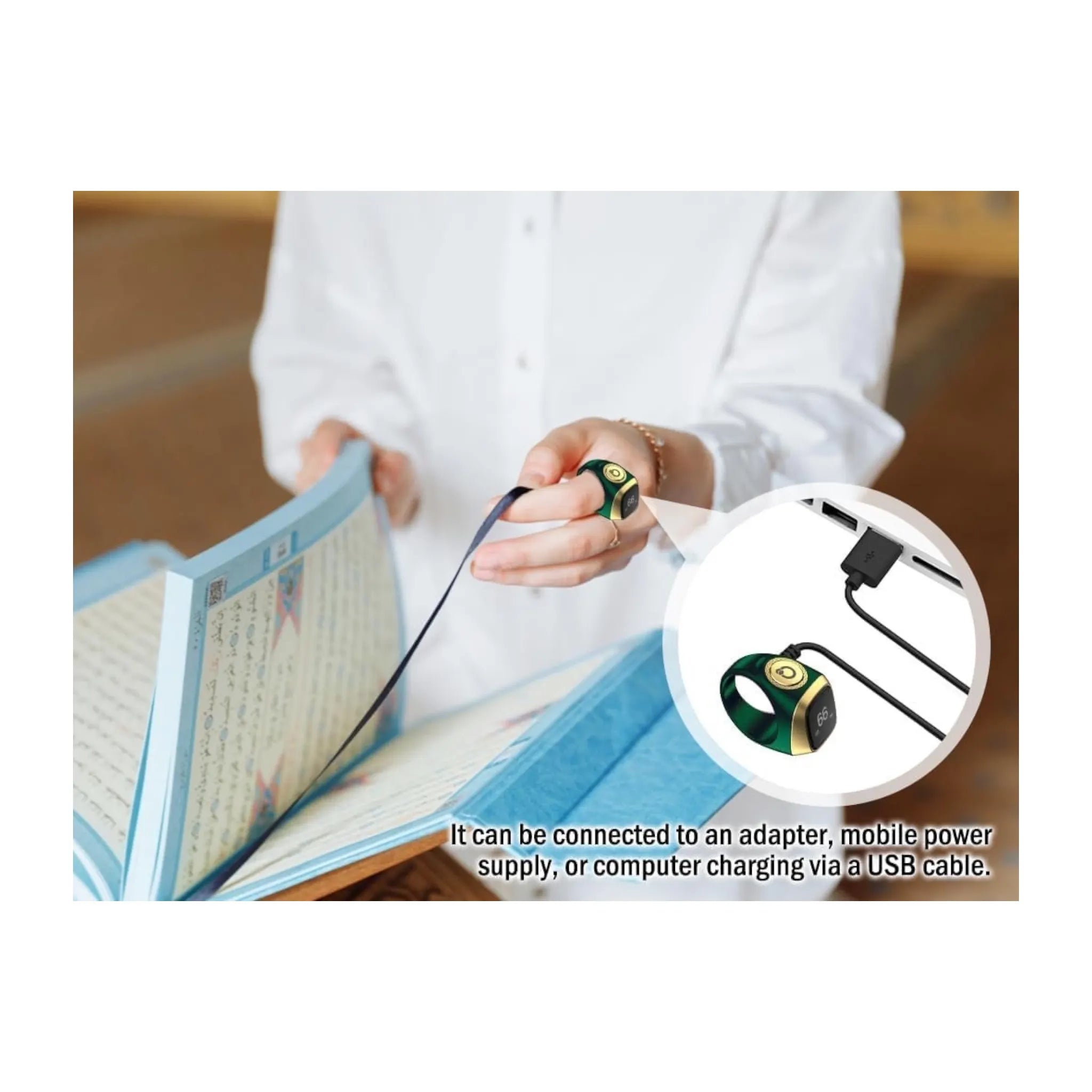 Zikr Smart Tasbih Ring with OLED Display Zikr Smart Tasbih Ring with OLED Display