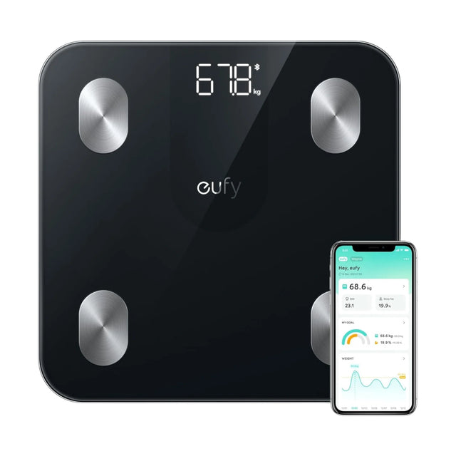 eufy A1 Smart Body Fat Scale, Fast Bluetooth connection with app for data tracking.