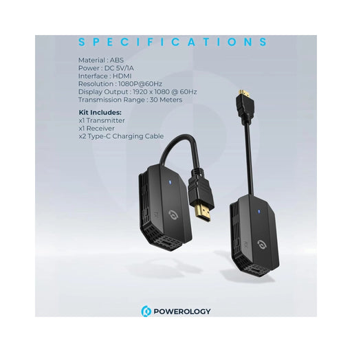 ‫جهاز إرسال واستقبال HDMI لاسلكي، ‫متوافق مع معظم أجهزة HDMI ( التلفزيون، الكمبيوتر، الألعاب)‬، متوفر لدي تميمي بروجكتس في قطر