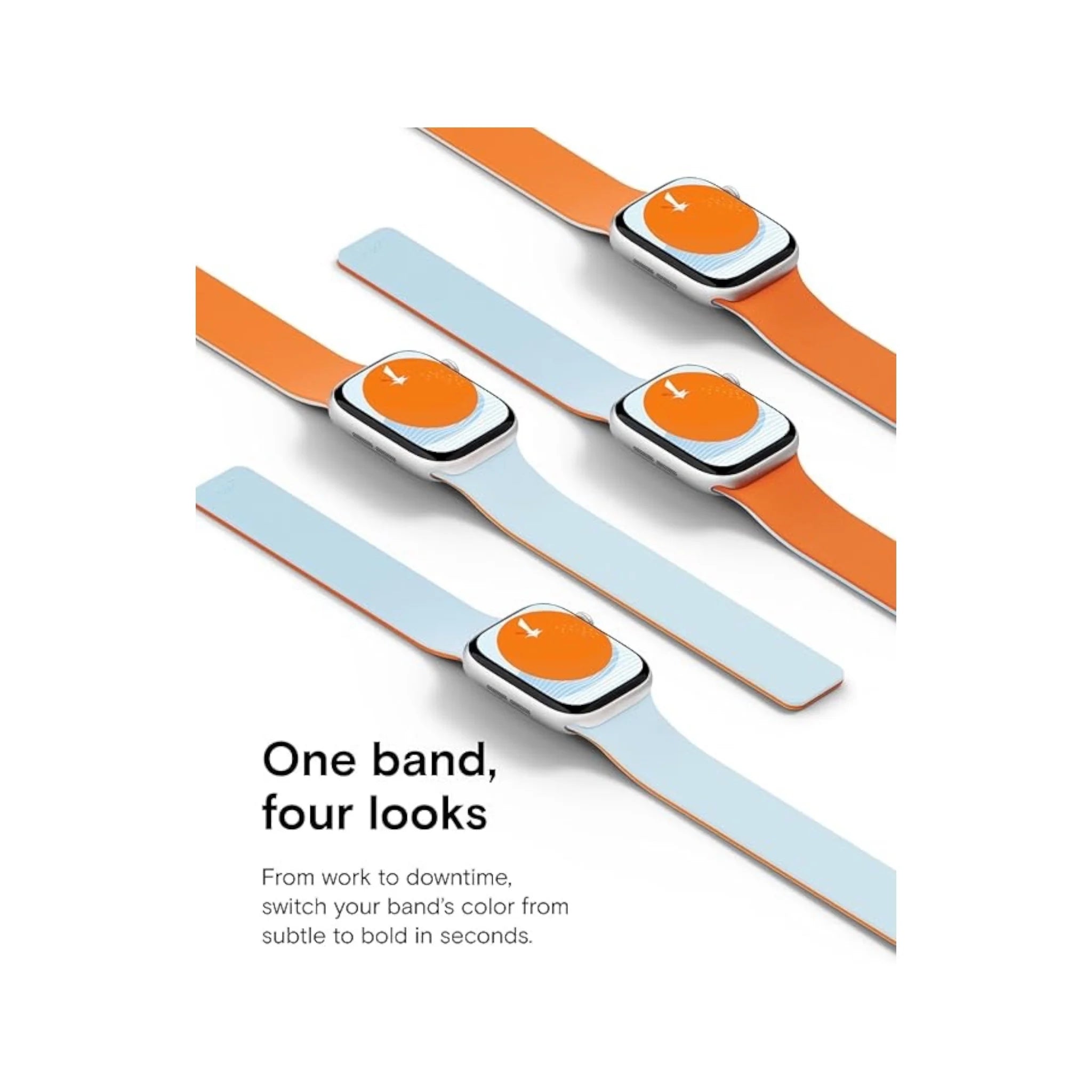 Moft Snap Apple Watch Band - Orange x Blue Moft Snap Apple Watch Band - Orange x Blue