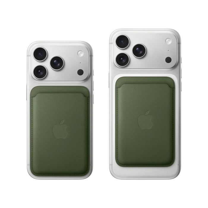 iPhone FineWoven Wallet with MagSafe, keep your ID and credit cards, supports Fine My, Available now from TaMiMi Projects.