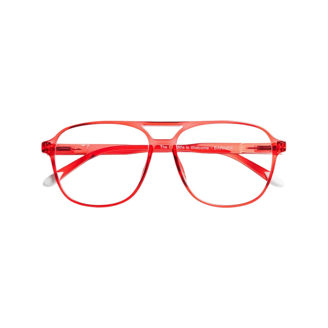 Barner Brad blue light blocking glasses, unisex design for eye protection against screen glare, in Qatar at TaMiMi Projects.
