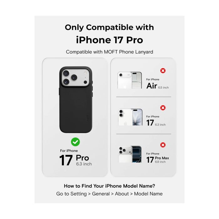 ‫احصل على كفر من شركة موفت للايفون ١٧ برو من تميمي بروجكتس فى قطر. ‫جلد فاخر نباتي، مقاوم للخدش، يدعم ماج سيف. 