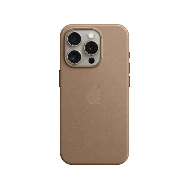 Get Apple Apple iPhone 15 Pro FineWoven Case with MagSafe - Taupe in Qatar from TaMiMi Projects