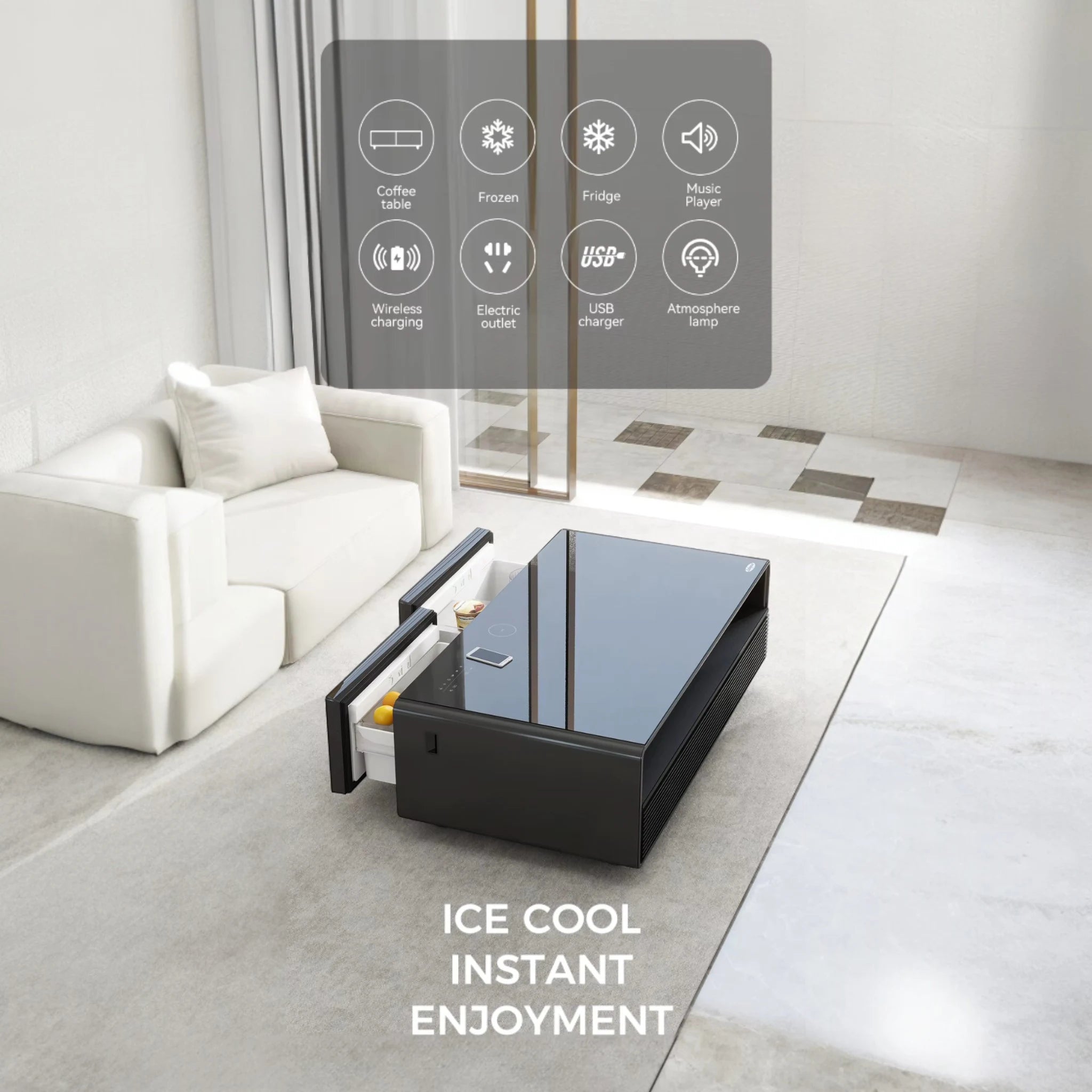 Smart Coffee Table - Refrigerator Smart Coffee Table - Refrigerator