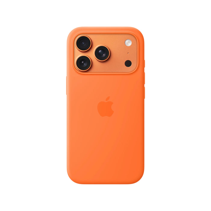 Apple iPhone 17 Pro Silicone Case Orange MagSafe – TaMiMi Projects Qatar