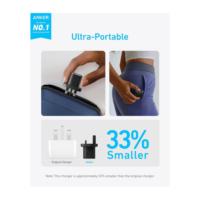 ‫احصل على شاحن أنكر قوة ٢٥ واط من تميمي بروجكتس فى قطر. يدعم الشحن السريع، تصميم صغير، أمان عالي. مثالي للاستخدام اليومي. 