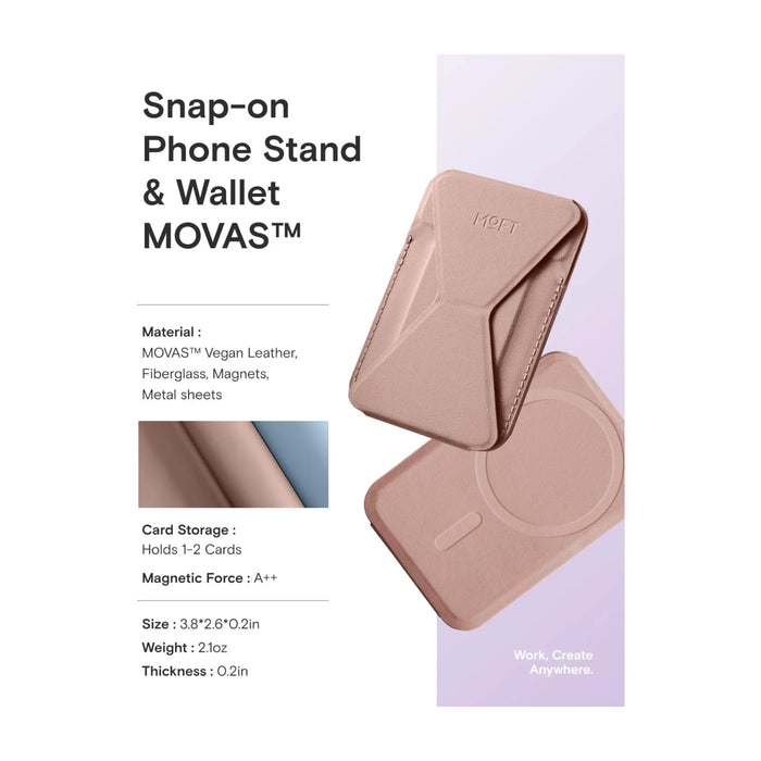 MOFT Magnetic Wallet Stand - MagSafe - Classic Nude