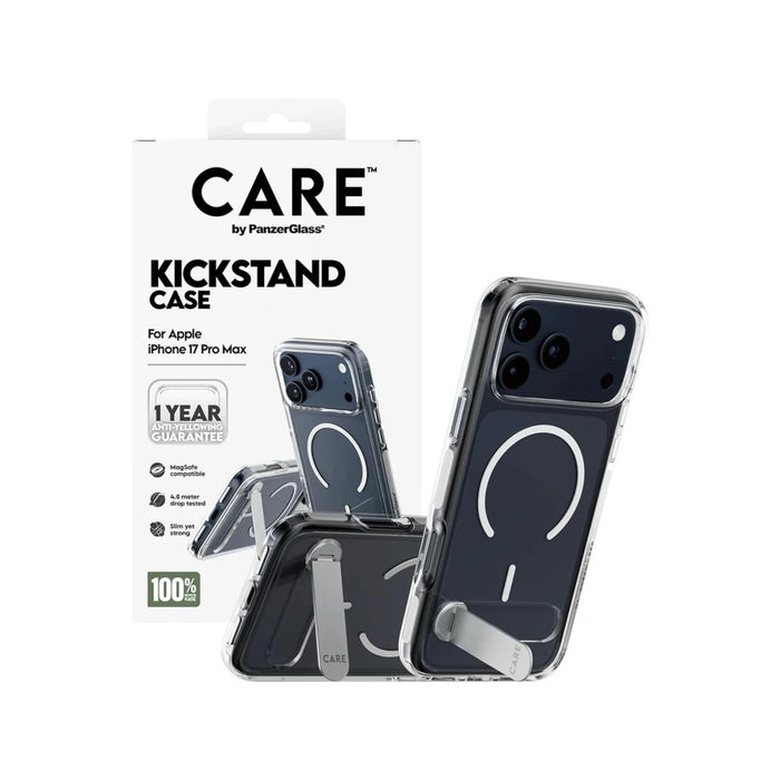 PanzerGlass Case for iPhone 17 Pro Max w. Kickstand & MagSafe - Clear
Available now from TaMiMi Projects in Qatar.