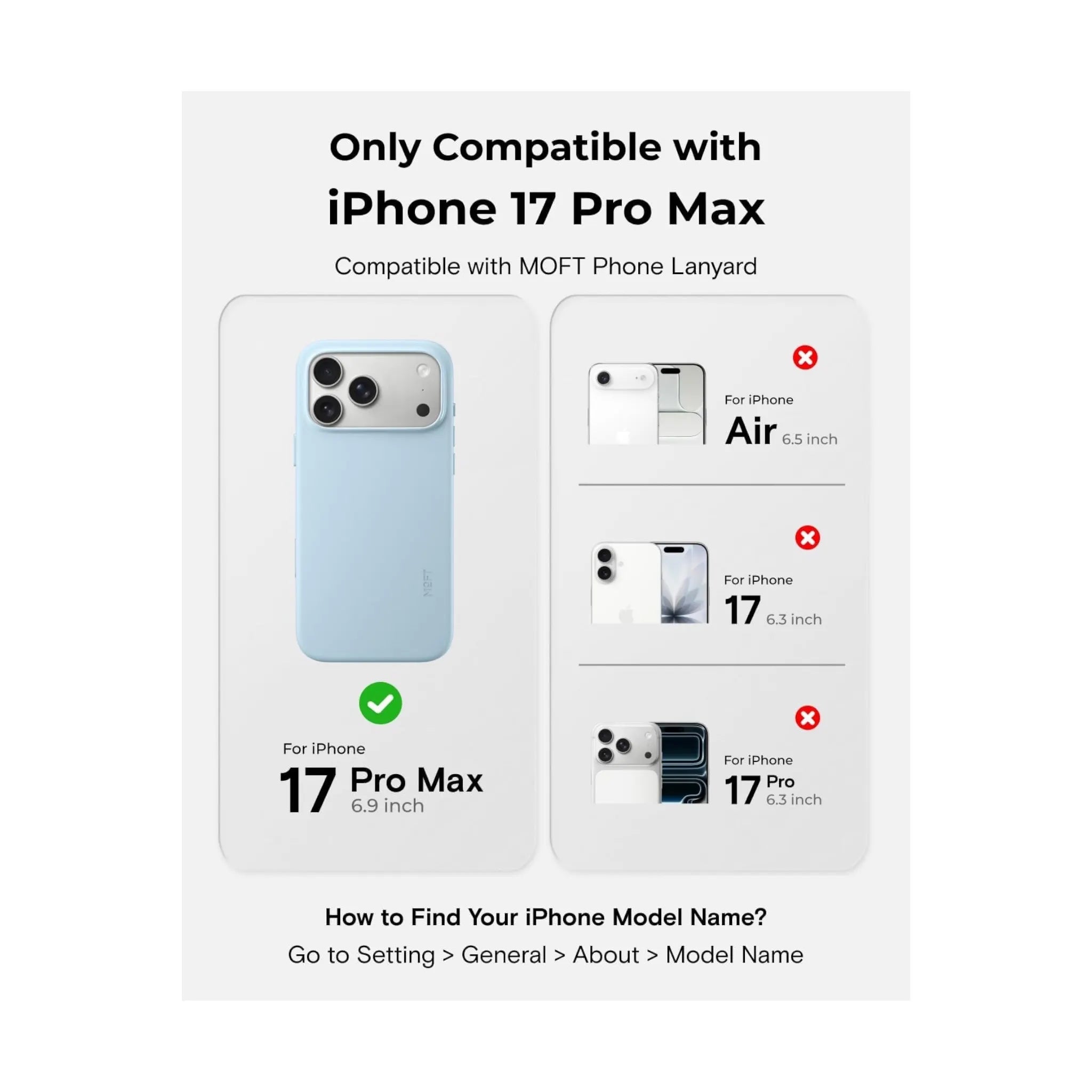 MOFT MOVAS Snap Case for iPhone 17 Pro Max - Soothing Mist MOFT MOVAS Snap Case for iPhone 17 Pro Max - Soothing Mist