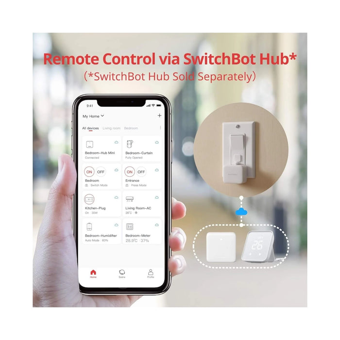 ‫احصل على مفتاح سويتش بوت من تميمى بروجكتس فى قطر. حوّل أي مفتاح تقليدي إلى ذكي بسهولة، متوفر باللون الابيض و الاسود. 
