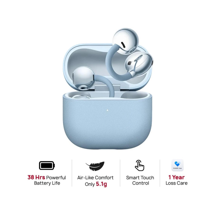 ‫احصل على سماعة هواوي FreeClip 2 من تميمي بروجكتس في قطر. تصميم Open-Ear، بطارية حتى ٣٨ ساعة، مكالمات واضحة، مقاومة للماء