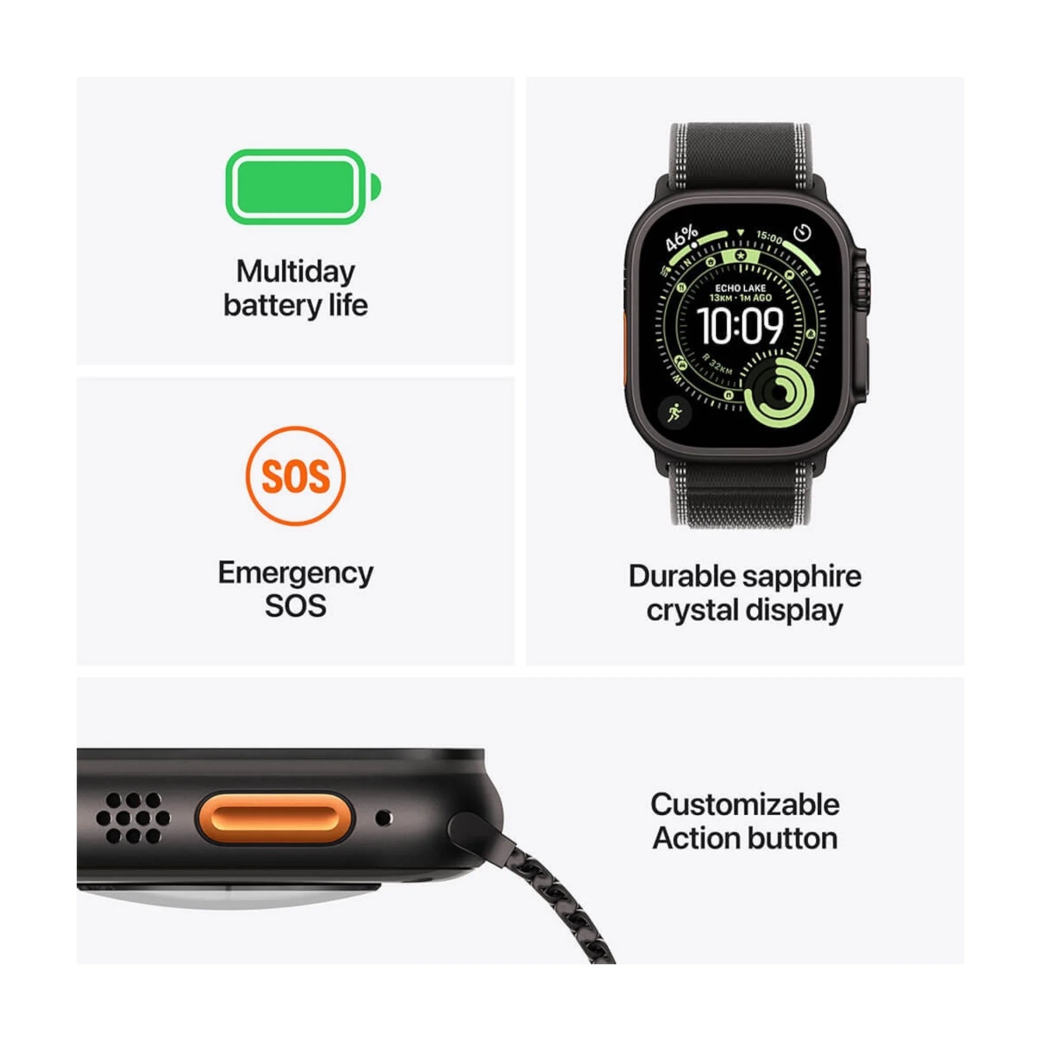 Apple Watch Ultra 3 GPS + Cellular, 49mm Natural Case Light Blue Alpine Loop Apple Watch Ultra 3 GPS + Cellular, 49mm Natural Case Light Blue Alpine Loop