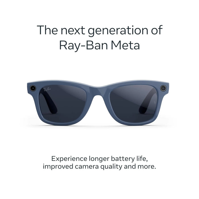 Ray-Ban Meta Wayfarer Gen 2 Shiny Cosmic Blue / Transitions Sapphire - Large