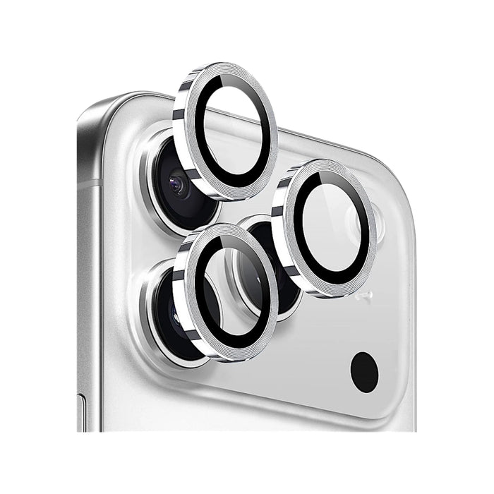 Blueo Sapphire PVD Steel Camera Ring for iPhone 17 Pro/17 Pro Max - Silver، Available now from TaMiMi Projects in Qatar.
