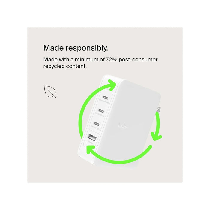 Belkin travel-friendly white AC charger with USB-C PD – TaMiMi Projects in Qatar

