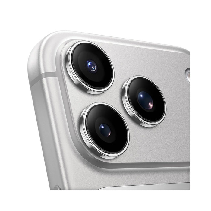 Blueo Sapphire PVD Steel Camera Ring for iPhone 17 Pro/17 Pro Max - Silver، Available now from TaMiMi Projects in Qatar.