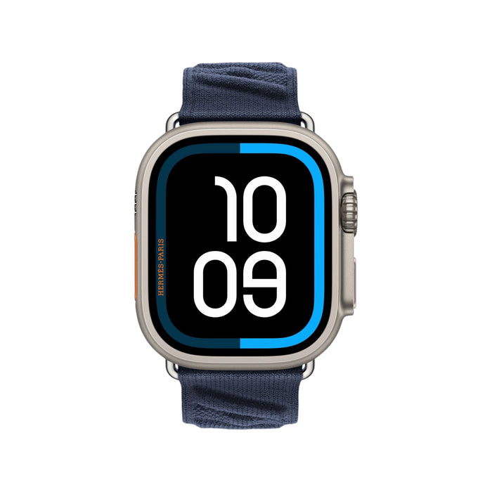 Hermès Ultra 3 Apple Watch 49mm GPS + Cellular Titanium Case with Bleu Nuit En Mer – TaMiMi Projects Qatar