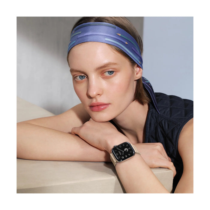 Hermès Apple Watch Band 42mm in Grege Kilim. TaMiMi Projects Qatar.