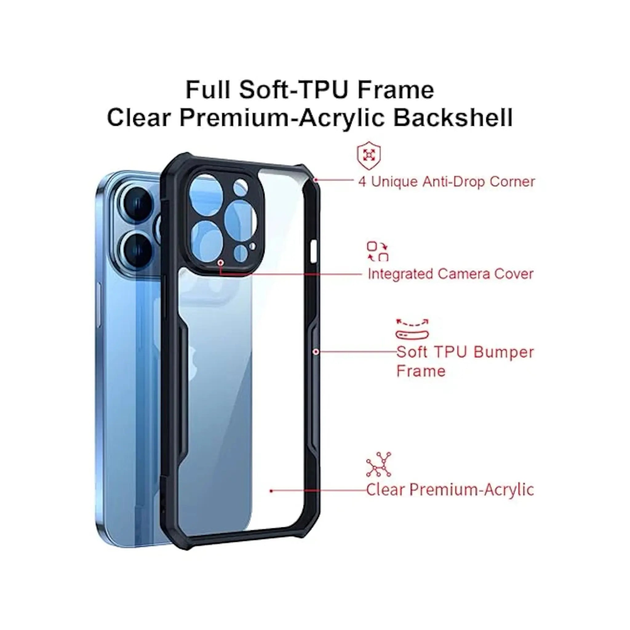 Xundd Case for iPhone 14 Pro Max - Black Xundd Case for iPhone 14 Pro Max - Black