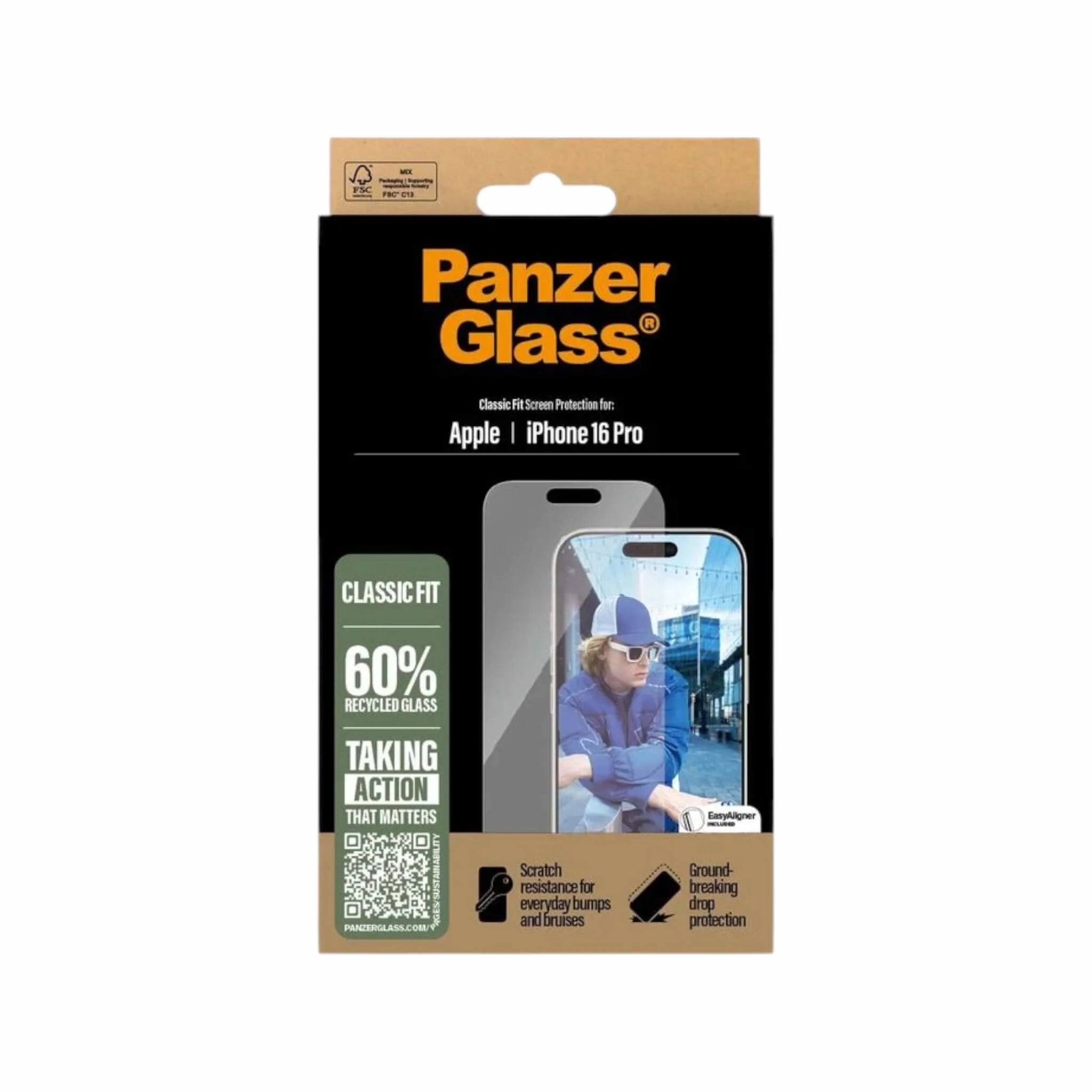 PanzerGlass® Screen Protector iPhone 16 Pro | Classic Fit PanzerGlass® Screen Protector iPhone 16 Pro | Classic Fit