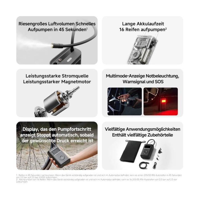 ‫احصل على منفاخ هواء شاومي ٢ برو من تميمي بروجكتس في قطر. بطارية قوية، شاشة، إضاءة LED، شحن USB-C، للسيارات والدراجات والكرات. 