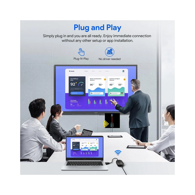 Powerology Wireless HDMI to HDMI Adaptor, No complicated setups or software installations required, at TaMiMi Projects, Qatar.