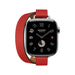 Hermès Apple Watch Band 42mm - Rouge Radieux Attelage Double tour, Available now from TaMiMi Projects in Qatar.