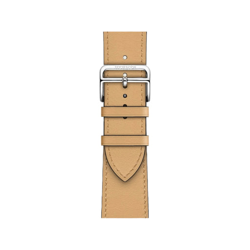 Hermès Apple Watch Band 46mm - Natural Sable Swift calfskin, Available now from TaMiMi Projects in Qatar.