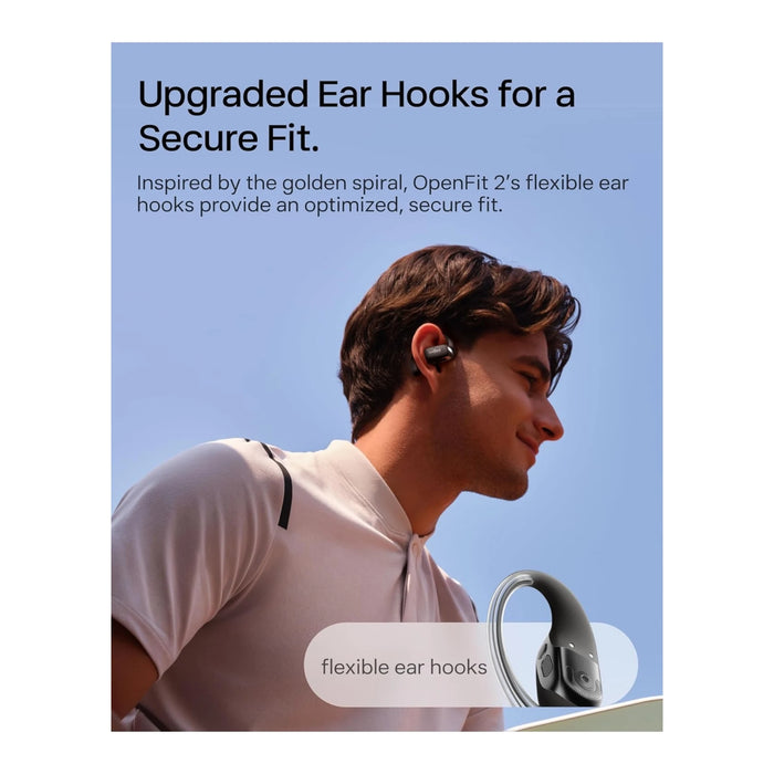 Get SHOKZ OpenFit 2+ in Black Available Now From TaMiMi Projects in Qatar, Up to 11 hours of playtime, 48 hours.