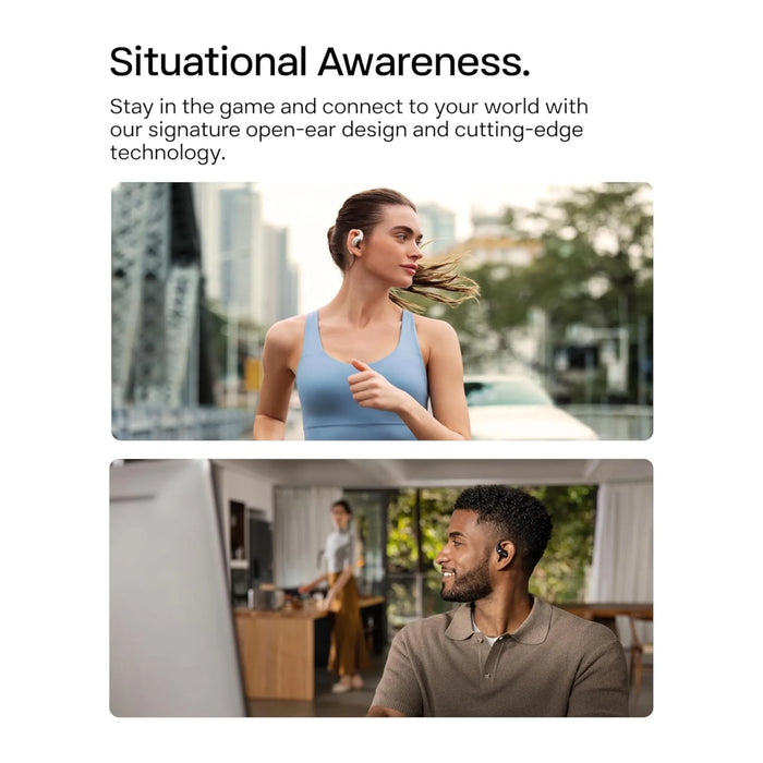 ‫احصل علي سماعة شوكز OpenFit 2 لدي تميمي بروجكتس في قطر. استمتع بصوت نقي وراحة طوال اليوم، مقاومة للماء، بطارية ٤٨ ساعة. 