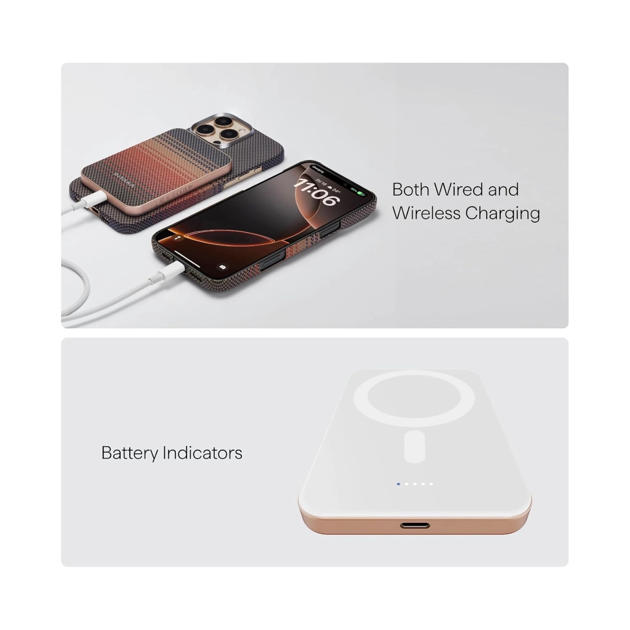 Pitaka MagSafe Portable Charger 5000mAh - Sunset Pitaka MagSafe Portable Charger 5000mAh - Sunset